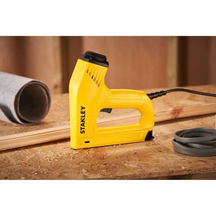Agrafeuse filaire - STANLEY - 6-TRE550 - câble de 2,5 m - agrafe type G - clous type J - Gamme PRO
