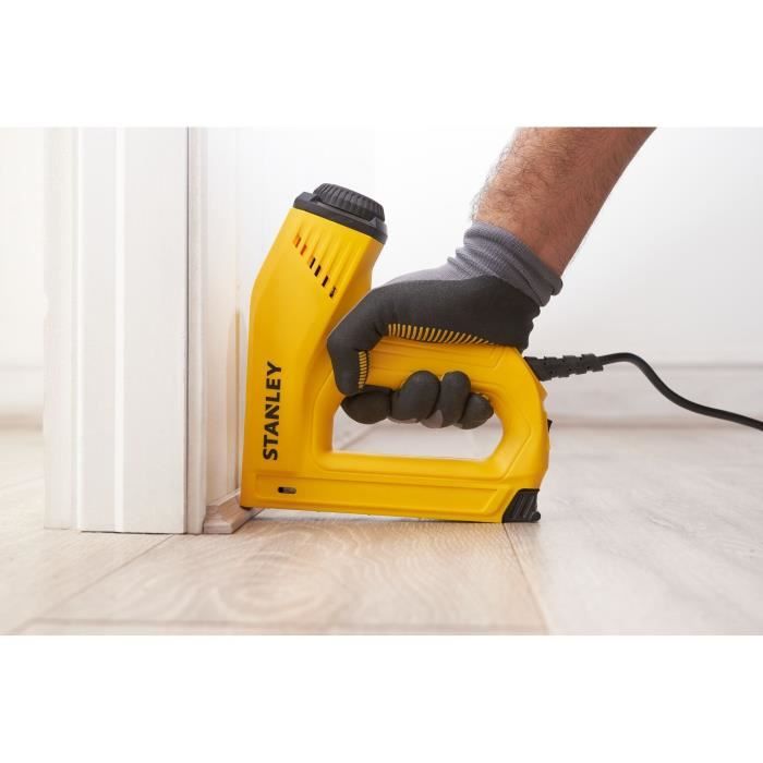 Agrafeuse filaire - STANLEY - 6-TRE550 - câble de 2,5 m - agrafe type G - clous type J - Gamme PRO