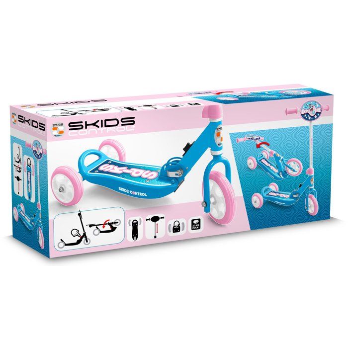 Trottinette 3 roues pliables - STAMP - Skids Control Explore - Rose