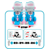 Patins ajustables - STAMP - Skids Control Explore - 4 roues - Taille 23-26 - Rose