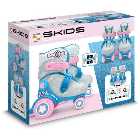 Patins ajustables - STAMP - Skids Control Explore - 4 roues - Taille 23-26 - Rose
