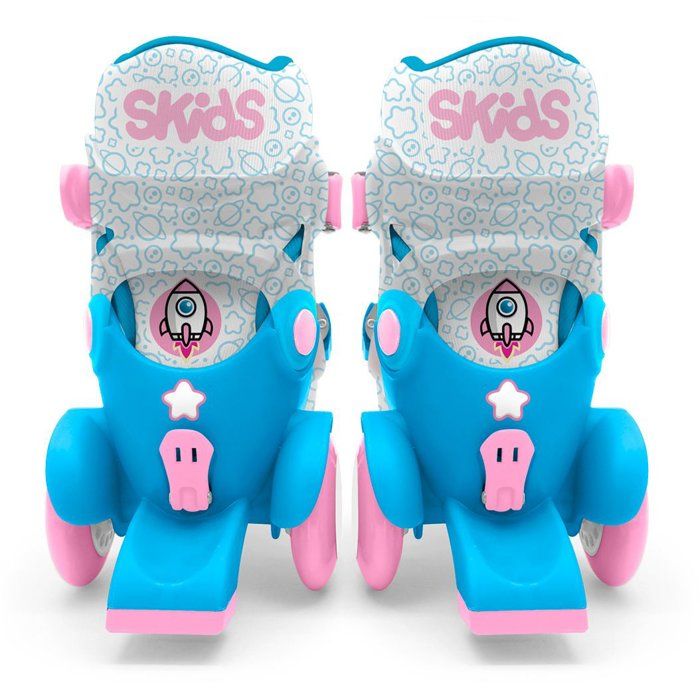 Patins ajustables - STAMP - Skids Control Explore - 4 roues - Taille 23-26 - Rose