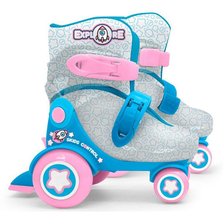 Patins ajustables - STAMP - Skids Control Explore - 4 roues - Taille 23-26 - Rose