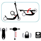 Trottinette 3 roues pliables - STAMP - Skids Control Explore - Bleu