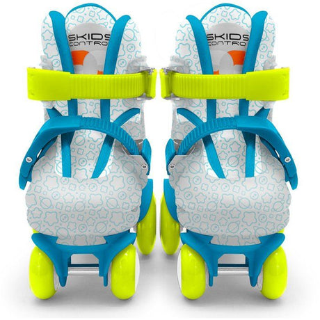 Patins ajustables - STAMP - Skids Control Explore - 4 roues - Taille 23-26 - Bleu