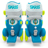 Patins ajustables - STAMP - Skids Control Explore - 4 roues - Taille 23-26 - Bleu