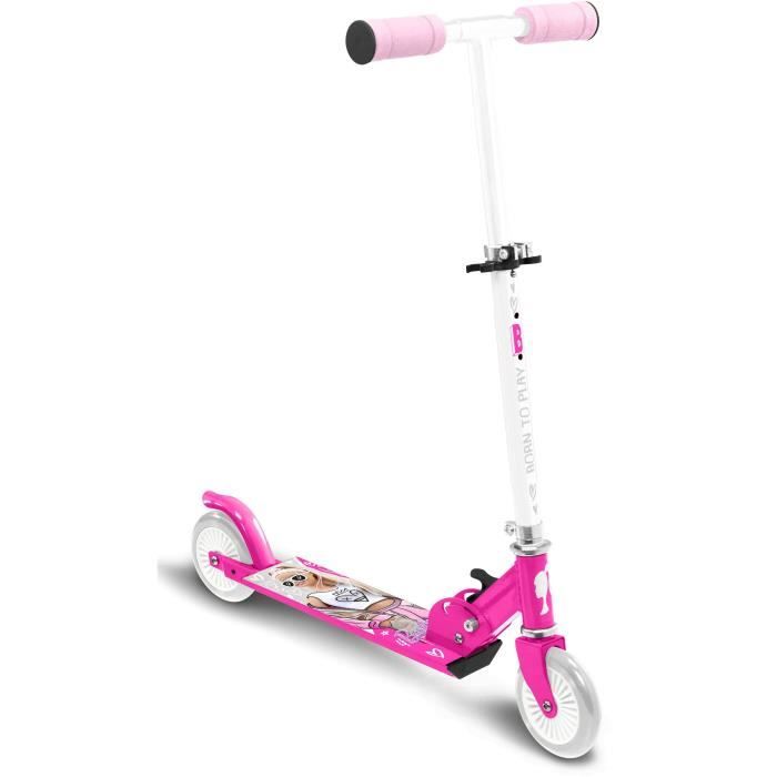 Trottinette pliable - STAMP - Barbie - Pour enfant a partir de 4 ans - Roulement a billes ABEC 5