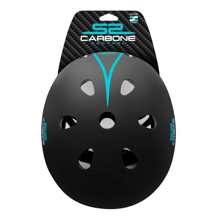 Casque Skate - STAMP - SKIDS CONTROL CARBONE - Taille ajustable - EPS/ABS - Enfant