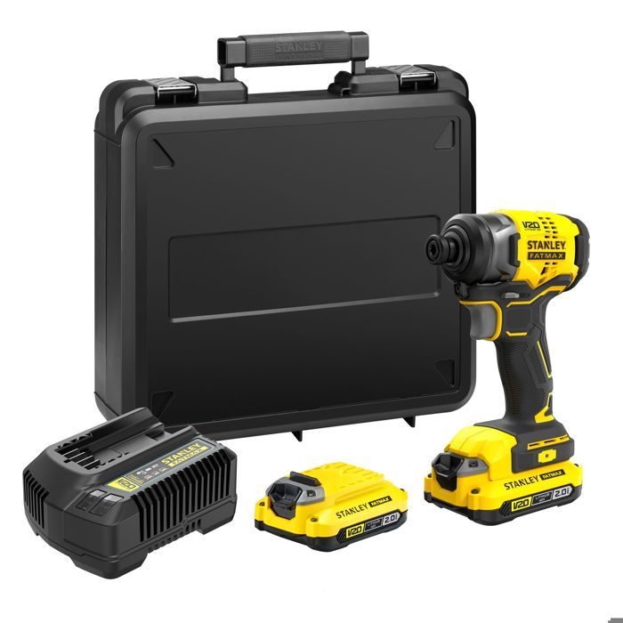 Visseuse a impacts - STANLEY FATMAX V20 - SFMCF810D2K-QW - 170 Nm Brushless - Lithium 18V - 2 Batteries 2Ah