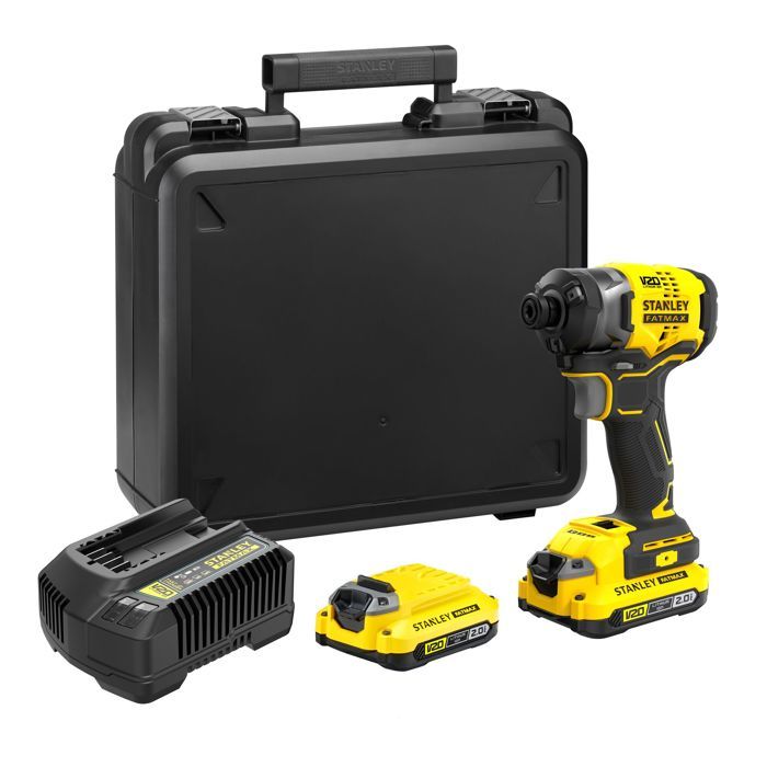 Visseuse a impacts - STANLEY FATMAX V20 - SFMCF820D2K-QW - 190 Nm Brushless - Lithium 18V - 2 Batteries 2Ah