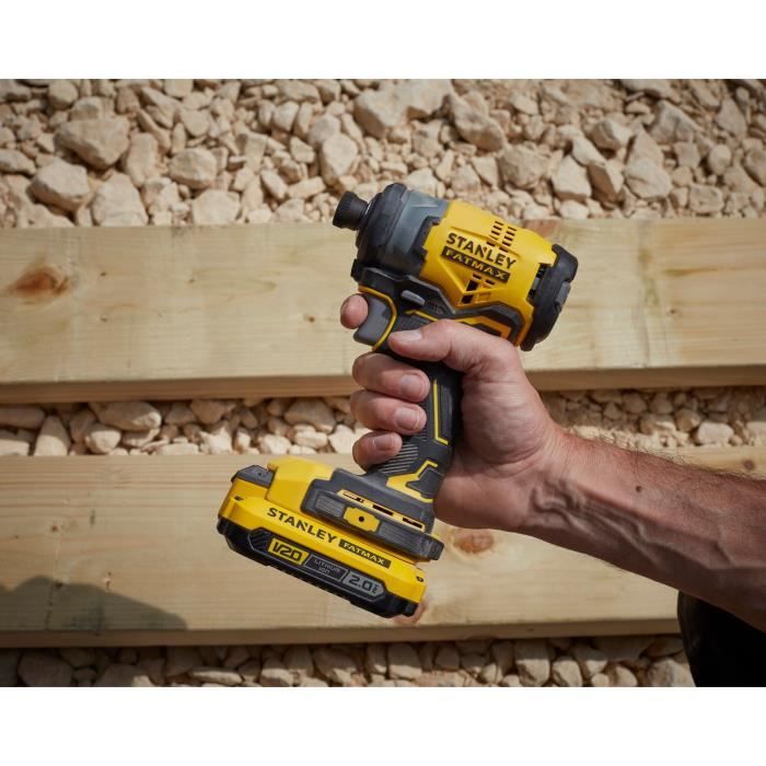 Visseuse a impacts - STANLEY FATMAX V20 - SFMCF820D2K-QW - 190 Nm Brushless - Lithium 18V - 2 Batteries 2Ah