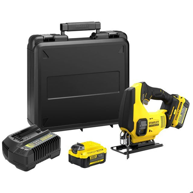 Scie sauteuse sans fil - 18V - STANLEY FATMAX V20 - SFMCS600M2K-QW - 19mm -  2 batteries 4 Ah + chargeur 2 A