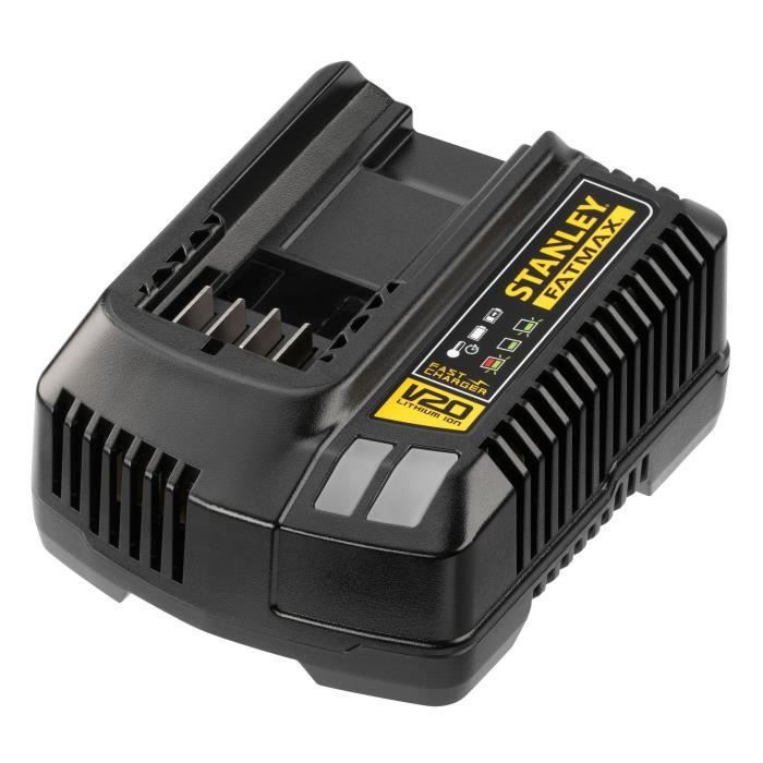 Chargeur 18V 4A - STANLEY FATMAX - Compatible avec toutes les batteries de la Gamme V20 - SFMCB14-QW