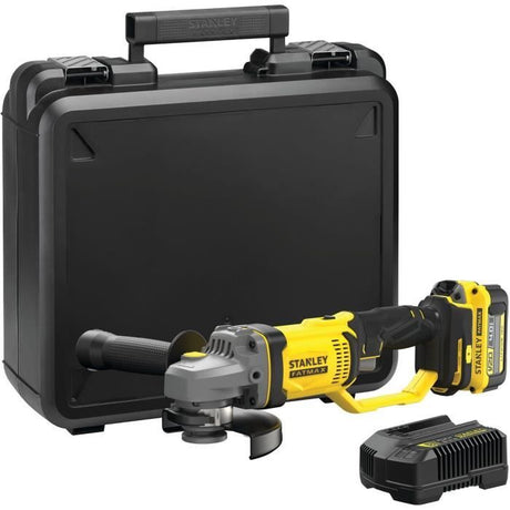 Meuleuse sans fil - 18V - STANLEY FATMAX V20 - SFMCG400M1K-QW - 125mm - batterie 4 Ah + chargeur 2 A