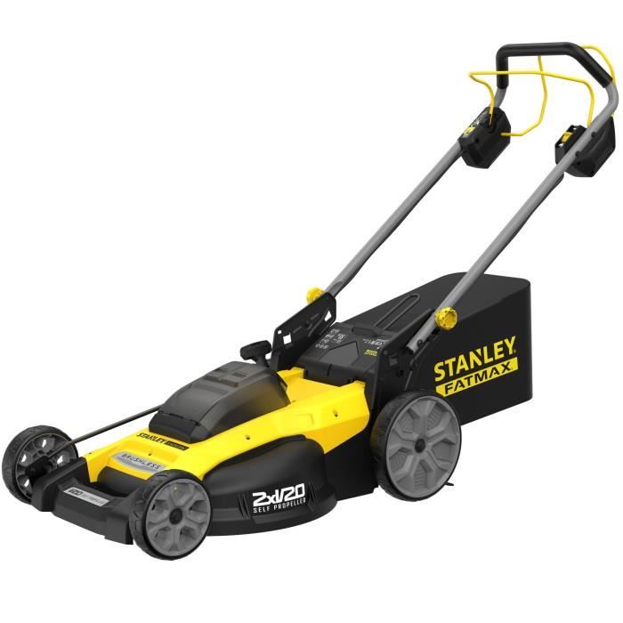 Tondeuse autopropulsée électrique sans fil + 2 batteries 4Ah + chargeur - Stanley Fatmax - SFMCMWS251M-QW - 18V - 51cm de coupe