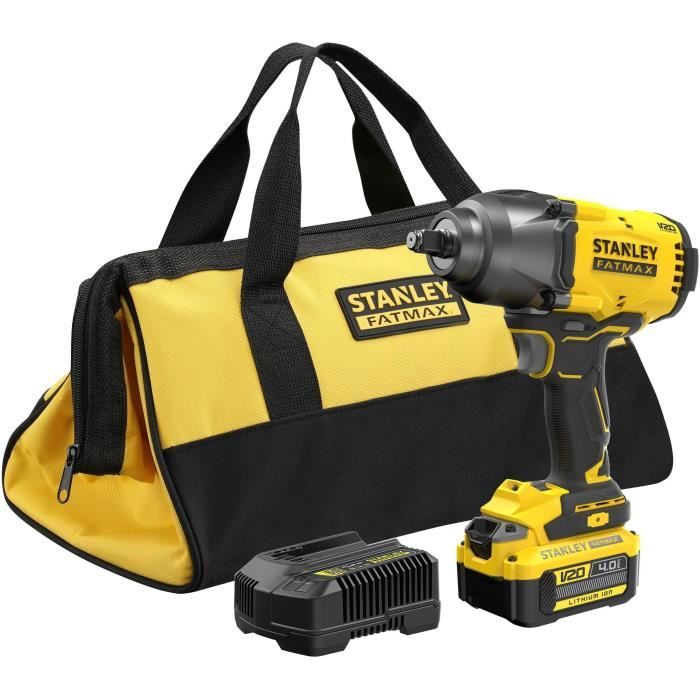 Boulonneuse a chocs - STANLEY FATMAX V20 - SFMCF940M1-QW - 1/2 Brushless 950 Nm - Lithium 18V - 1 Batterie 4Ah