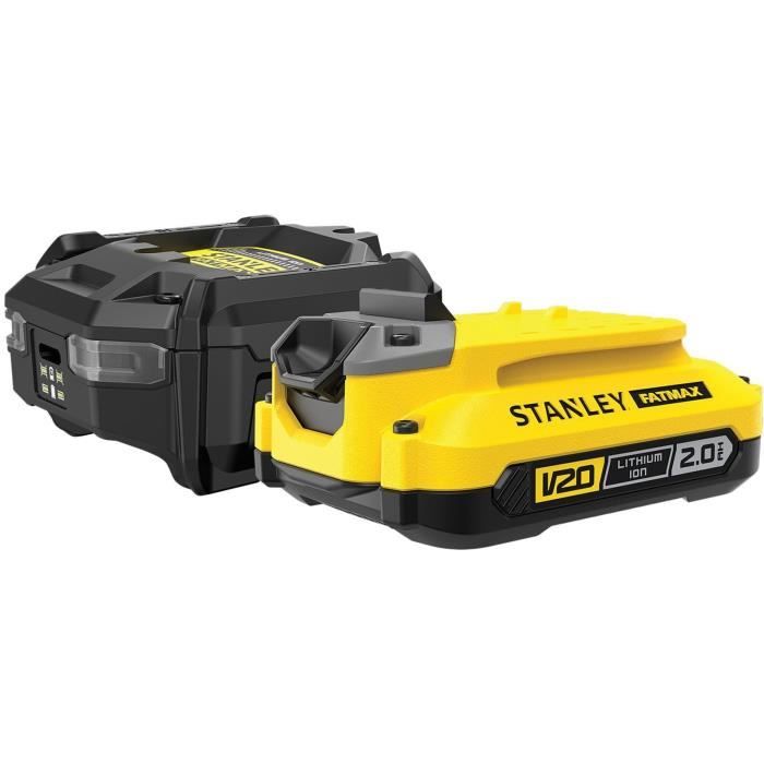 Starter kit Batterie 18V 2Ah + Chargeur 1,25A - STANLEY FATMAX - SFMCB10D1-QW