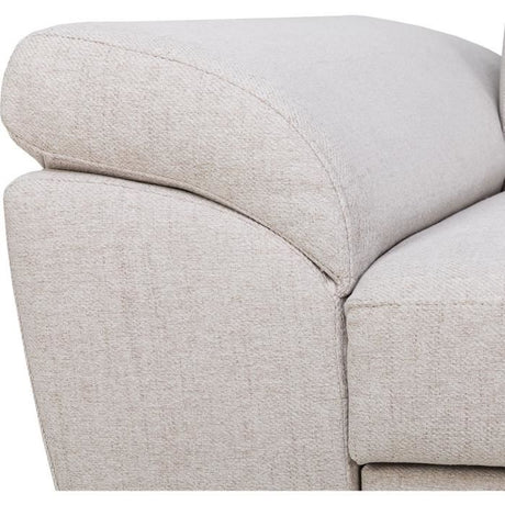 Canapé d'angle convertible - 4 personnes - STAN - Tissu Beige - 3 tétieres - Réversible - 243 x 92 x 184 cm