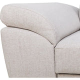 Canapé d'angle convertible - 4 personnes - STAN - Tissu Beige - 3 tétieres - Réversible - 243 x 92 x 184 cm