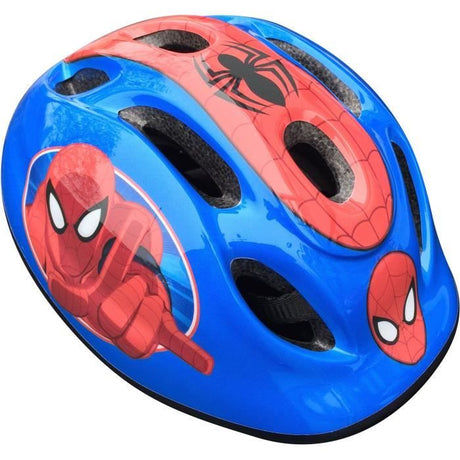 Casque + Coudieres/Genouilleres - STAMP - Spider-man - Tour de tete réglable - Coque blister - Garçon