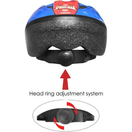 Casque + Coudieres/Genouilleres - STAMP - Spider-man - Tour de tete réglable - Coque blister - Garçon