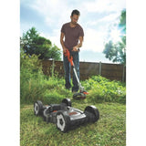 Coupe-bordures 3 en 1 sans fil + batterie 2Ah + chargeur - BLACK&DECKER - STC1820CM-QW - 18V - 28cm - dresse-bordures + tonte
