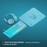Tapis de souris gaming - STEELSERIES - QcK M - Cyan