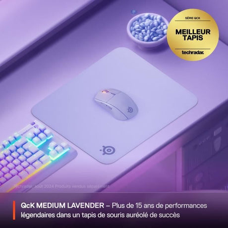 Tapis de souris gaming - STEELSERIES - QcK M - Lavande