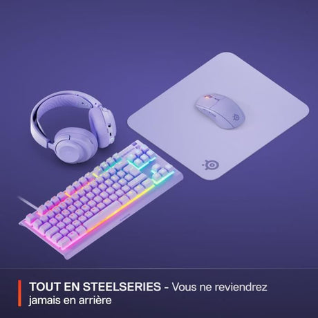 Tapis de souris gaming - STEELSERIES - QcK M - Lavande