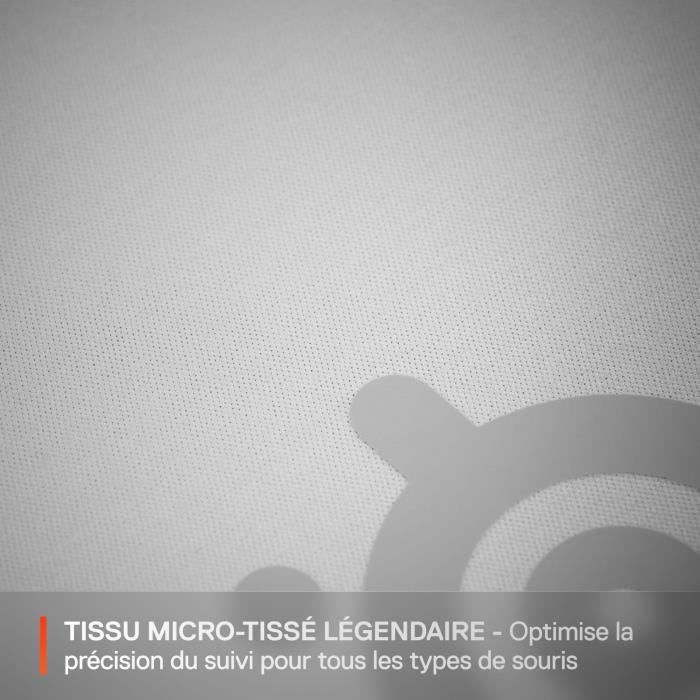 Tapis de souris gaming - STEELSERIES - QcK M - Blanc
