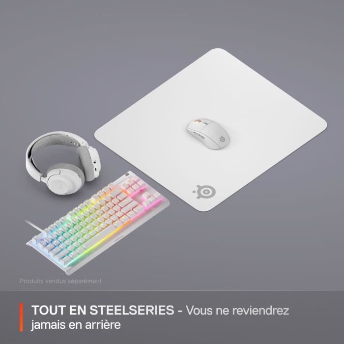 Tapis de souris gaming - STEELSERIES - QcK L - Blanc