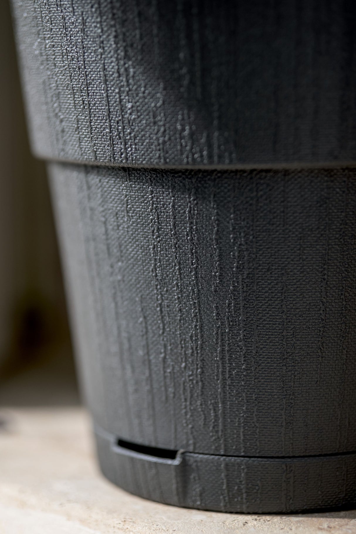 STEFANPLAST Pot de fleur ETHICA - 2 L - 40 x h39 cm - Avec réserve d'eau - Gris