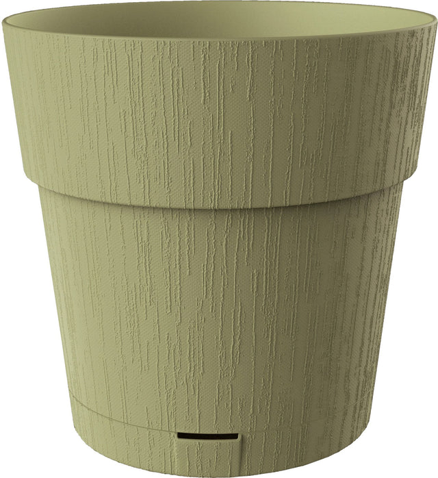 STEFANPLAST Pot de fleur ETHICA - 2 L - 40 x h39 cm - Avec réserve d'eau - Vert olive
