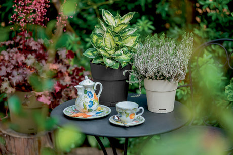 STEFANPLAST Pot de fleur ETHICA - 2 L - 40 x h39 cm - Avec réserve d'eau - Vert olive