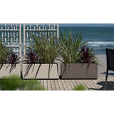 Bac a fleur Ethica rectangulaire 80 cm craie