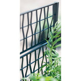 STEFANPLAST Bac a fleur/jardiniere ETHICA rectangulaire 80 cm avec treillis - 80x36xh 140 cm - Graphite
