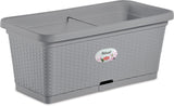 STEFANPLAST Bac a fleur NATURAL - 66 L -  80x40x34h cm -  Gris pierre