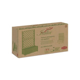 STEFANPLAST bac a fleur/Jardiniere avec treillis - ITALIA FLOWER BOX - Finition effet bois - 100x43xH142 cm - 80 L - Moka