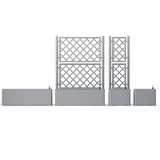 STEFANPLAST Bac a fleur/Jardiniere ITALIA rectangulaire avec treillis - 100x43xH.142cm - Stone gris