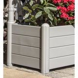 STEFANPLAST Bac a fleur/Jardiniere ITALIA rectangulaire avec treillis - 100x43xH.142cm - Stone gris