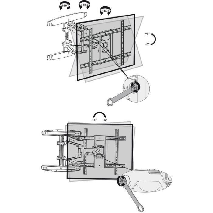 Réglage extensible. Mount Slim pour la télévision - Stell - SHO 7620