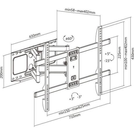 Support mobile pour téléviseur 37 - 80 - Stell - SHO 5630
