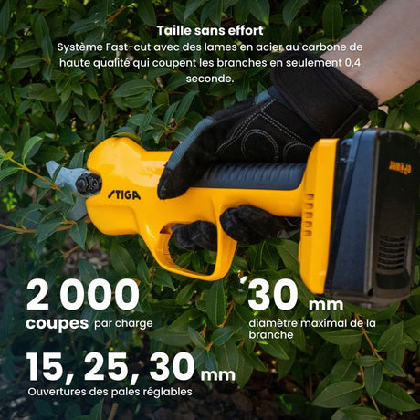 Sécateur - STIGA - SC 100e kit - Batterie 20V - 500W
