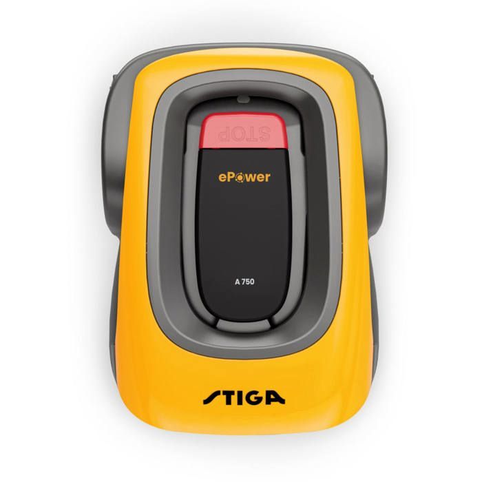 STIGA ROBOT TONDEUSE AUTONOME STIGA A750. ROBOT DE TONTE SANS FIL PÉRIMÉTRIQUE (MAX. 900M²). CONTRÔLÉ VIA APPLICATION, PENTES