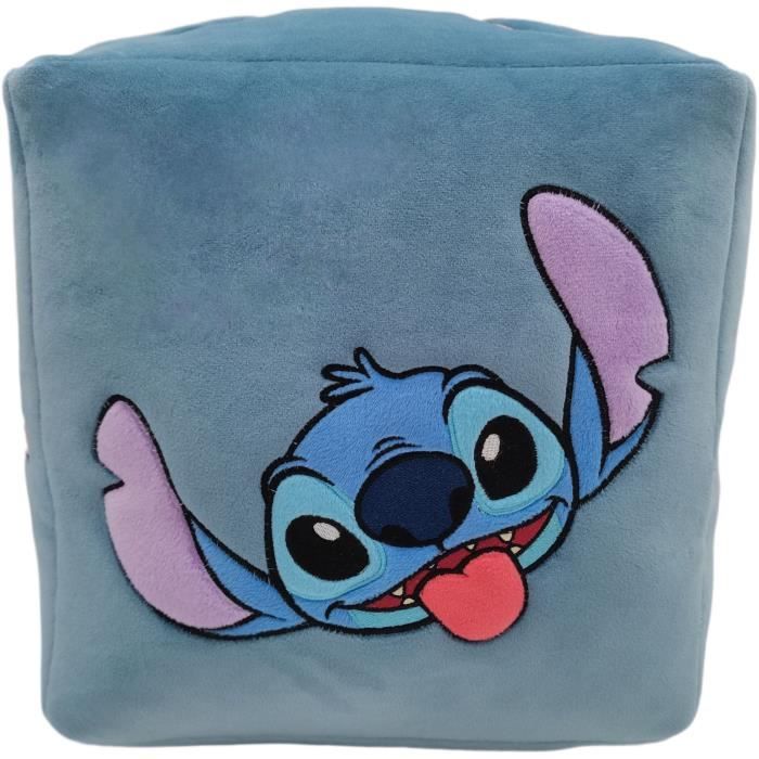 Coussin Cube LILO & STITCH, Microfibre, Dimension 25 x 25 x 25 cm, Disney