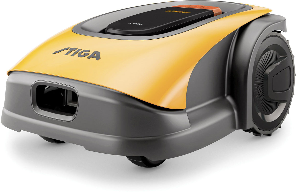 Robot tondeuse connecté sans fil périmétrique - STIGA - A 1000 - 100W - Largeur de coupe 18 cm - Jusqu'a 1400 m²