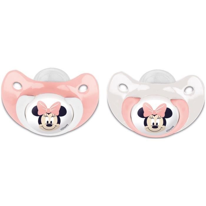 Lot de 2 sucettes anatomique Minnie Disney +6mois