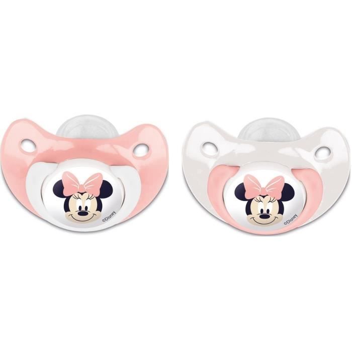 Lot de 2 sucettes anatomique Minnie Disney