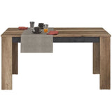 Table a manger extensible - STEIN - Rectangulaire - Chene et steam Black - 6 personnes - 157 / 207 x 90 x 77,8 cm - PARISOT