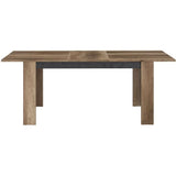Table a manger extensible - STEIN - Rectangulaire - Chene et steam Black - 6 personnes - 157 / 207 x 90 x 77,8 cm - PARISOT